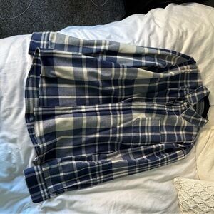 A.P.C. Blue and Cream Plaid Casual Button Down Shirt